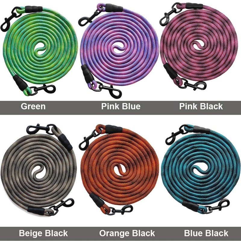BTINESFUL Tie-Out Check Cord Long Rope Dog Leash, 8ft 12ft
