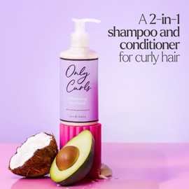 Only Curls Cleansing Co-Wash, 250ml – Moisturizing, Sulfate-Free Conditioning Cleanser for Curly Hair – Gentle Hydration & Frizz Control – Vegan & Cruelty-Free Formula