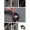 Camping Moon Alcohol Burner with Storage Bag, Stainless Steel Trivet,