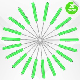 Shimeyao 20 Pcs Pocket Flat Head Screwdriver Set Small Magnetic Pocket Screwdriver Bulk Mini Clips Slotted Screw Driver with Magnet for Mechanical Electrician Technician(Green)