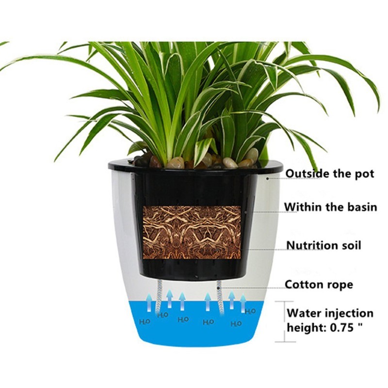 5 Pack Visible Water Level Self Watering Planter with Inner