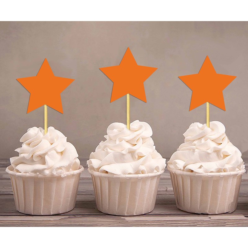Darling Souvenir, Star Shape Cupcake Toppers, Birthday Wedding Party Dessert