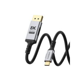 Hagibis USB C to DisplayPort 1.4 Cable [8K@60Hz, 4K@240Hz, 2K@360Hz], Super Soft Thunderbolt 5/4 USB4 to DP 32.4Gbps HBR3 Alt Mode Adapter for MacBook Pro Air iMac TV (Bi-Directional 10ft)