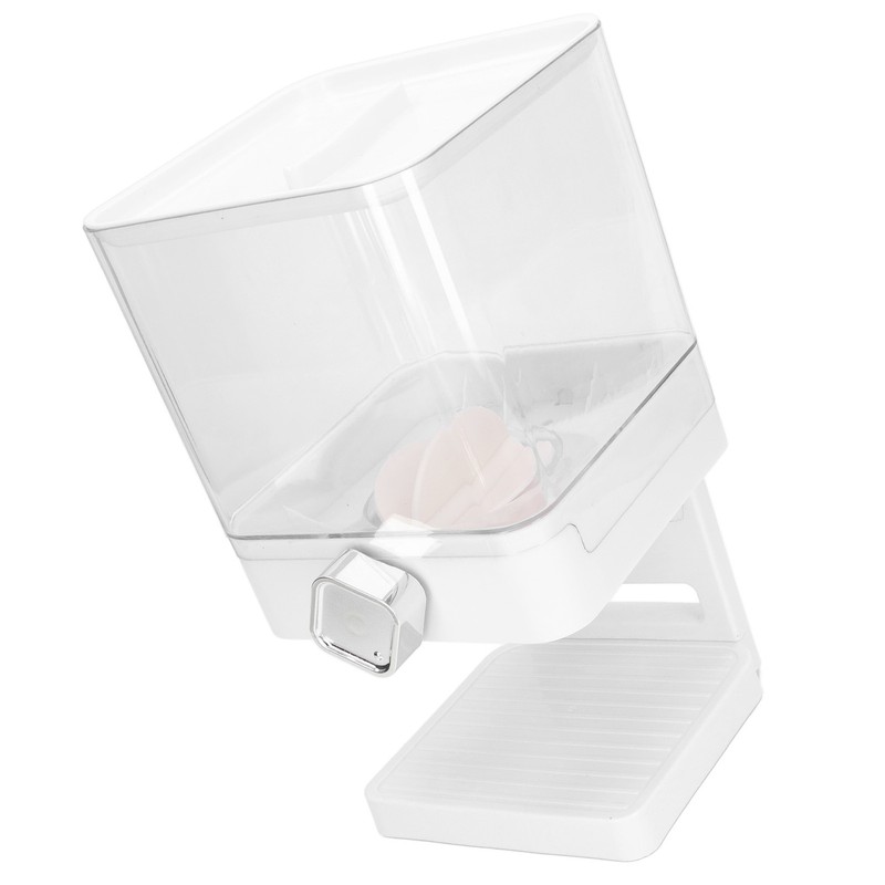 Cereal Dispenser 17.5oz Capacity Single Grid Grain Dispenser Transparent Plastic