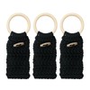 Aerbee Macrame Towel Holder Ring, 3PCS Kitchen Towel Hooks for