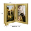 Frametory, 5x7 Double Picture Frame Hinged 2 Photos Frame Collage,