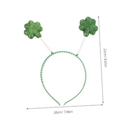 IWOWHERO Shamrock Hairband 2pcs Patrick's Day Headpiece Party Hairband Irish Festival Accessory