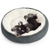 Love's cabin Round Donut Cat and Dog Cushion Bed, 25in