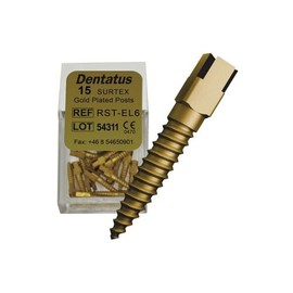Dentatus RST-EL6 Surtex Gold Post Refill, Extra Long 6, Pack of 12