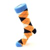 Unsimply Stitched Men's Traditional Argyle Size 8 to 12 Orange/White/Blue
