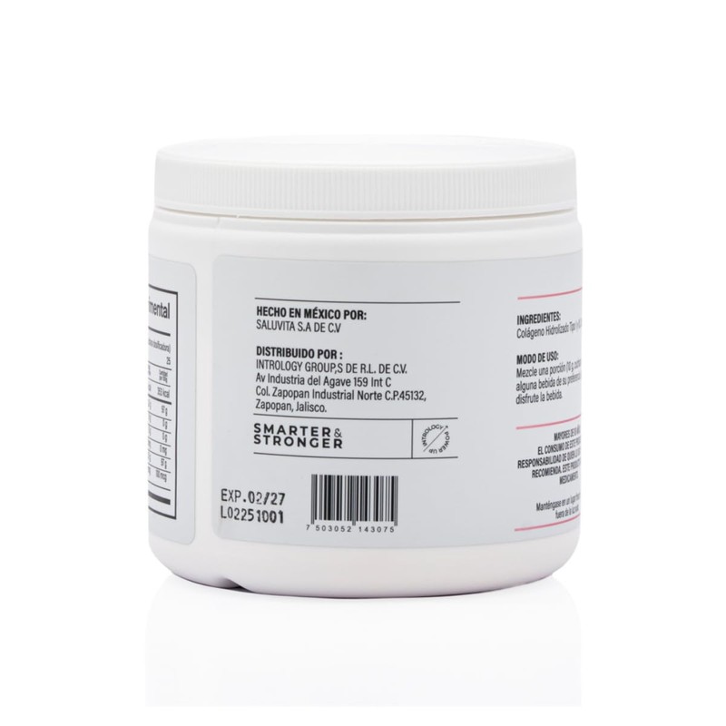 Intrology Colágeno Hidrolizado con Vitamina D 400 IU, Suplemento Alimenticio,