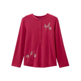 Women's Open Back - 3 Button Top - Wine SMA