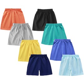 loyboon Set di 6 pantaloncini da bambino in cotone unisex per bambini, estivi, da 1 a 5 anni, Pantaloncini da bambino, 3-4 Anni