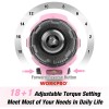 WORKPRO 12V Pink Cordless Drill Driver Set Home Tool 61PC