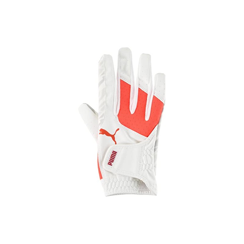 pwr grip glove (right hand)/bright, bright white/puma red