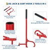 48"Cant Hook Logging Tool,Log Lifter Timber Jack with Rubber Grip,Adjustable