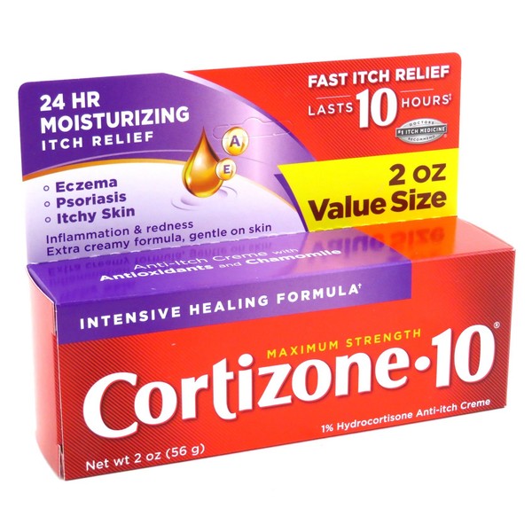 Cortizone-10 Intensive-Healing Formula 2 Ounce (Boxed) (59ml) (2 Pack)