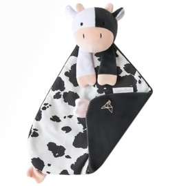 Copper Pearl Character Lovey Plush: Soft Cow Plush Baby Blankets, Baby Lovey and Cow Toy for Companionship and Entertainment - Colby Cow