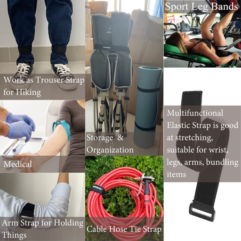 Zeltauto Adjustable Straps Stretchy Cable Tie Reusable Securing Strap with