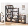 HOMBAZAAR 6 Tier Bookshelf,74 Inch Tall Industrial Bookshelf with Metal