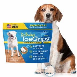 Dr Buzby's Medium ToeGrips para perros, tracción instantánea en suelos de madera/madera dura, alivio antideslizante para perros, pinzas para perros ma