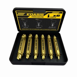 Gifts for Men – 6PCS Stripped Screw Extractor Set – Father’s Day Gifts from Wife, Daughter, & Son – Easy Out Extractor Set for Nuts, Screws & Bolts – Perfect Husband & Birthday Gifts -Gold