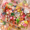 FULUSODO 60pcs Slime Charms Cute Set, Bulk Mixed Resin Charms
