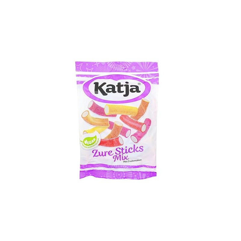 Katja Mixed Fruit Flavored Sour Sticks 8.8 Ounce Bag (Pack
