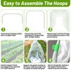 Cludoo 67pcs Garden Mesh Netting Kit,6 Sets Wide Garden Hoops