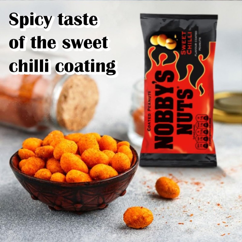 Nobbys Sweet Chilli Coated Peanuts In Mega Pub Card 20(40g)