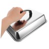Toddmomy Stainless Steel Rectangular Basting Cover Lid Heat Resistant Cheese