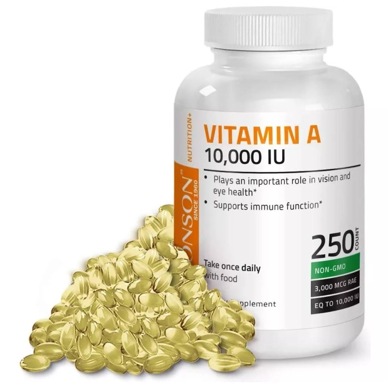 Bronson Vitamina A Salud Ocular Ojos 10,000iu 250 Capsulas Eg