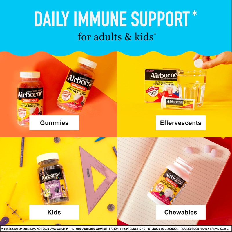 Airborne® Effervescent Tablets - Electrolyte Replenisher - Watermelon 72/10 ct.