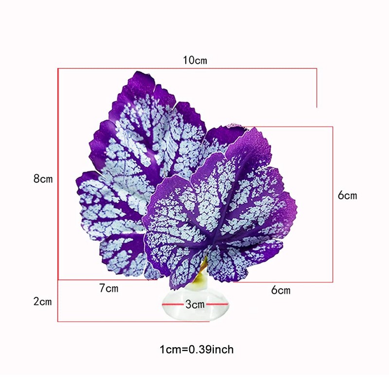 CHSYLFDC 2PCS Betta Fish Leaf Pad with Suction Cup Hammock