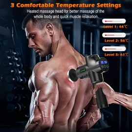 ALDOM Heated Massage Head, Thermal Massage Head Massage Gun with Heated Function, Deep Tissue Percussion Massage Gun Attachments,Suitable for Most Massage Guns