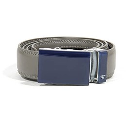 Mission Belt Kid's Ratchet Belt - Kid Storm - Blue Buckle/Gray Leather, Large/Extra Large (Up to 28