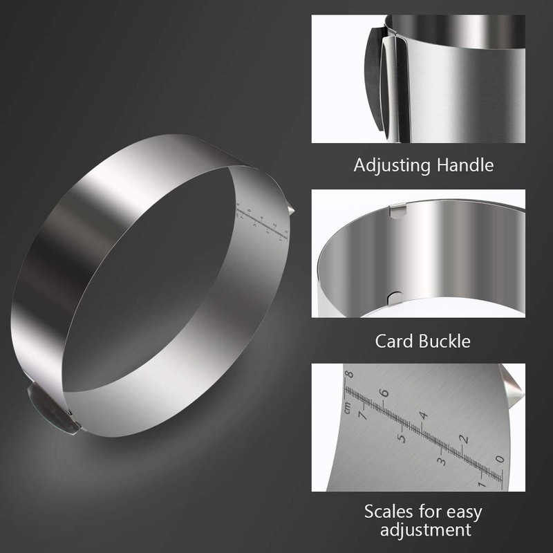 WIWAPLEX Anillo para tartas de 15,2 cm a 30,4 cm,