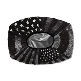 Knextrepoy Black American Flag Winch Cover, Heavy Duty Waterproof Dust-Proof Winch Protection Cover for Electric Winches 8500-17500 lbs Easy to Install Decor Accessories