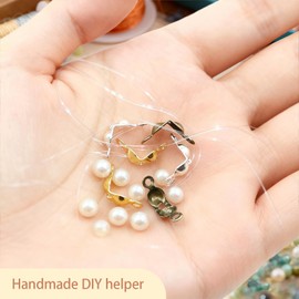 600 Pcs Crimp Covers for Jewelry Making, Crimp Beads Cover, Metal Open Bead Tips Knot Covers, Clamshell Fold-Over Buckle Double Side, Jewelry Accessories end caps for DIY Bracelet Making, 7 Colours