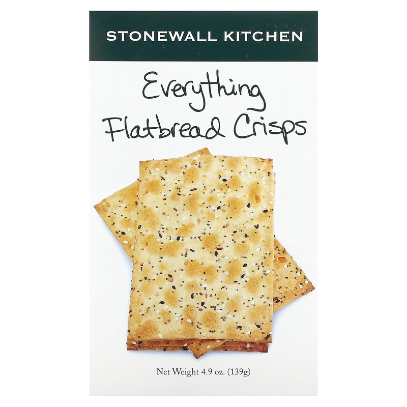 Stonewall Kitchen Everything Flatbread Crisps, 4.9 Ounce