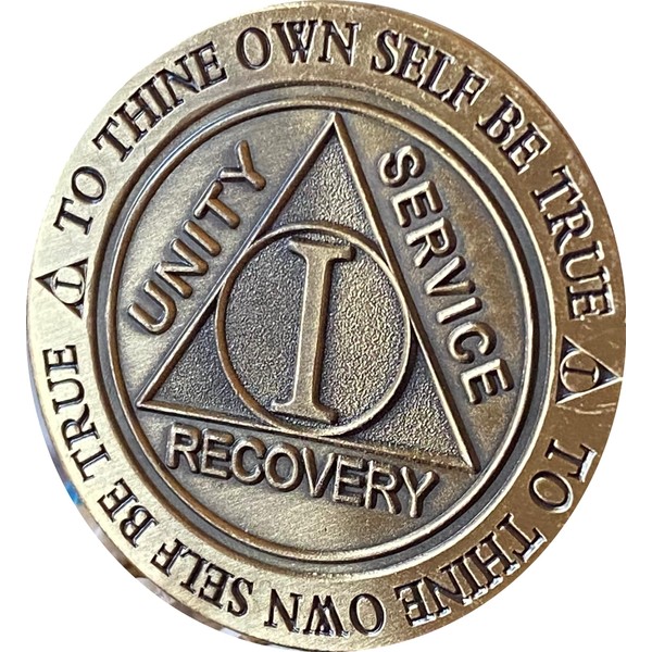 1 Year AA Medallion Trust God Clean House Help Others