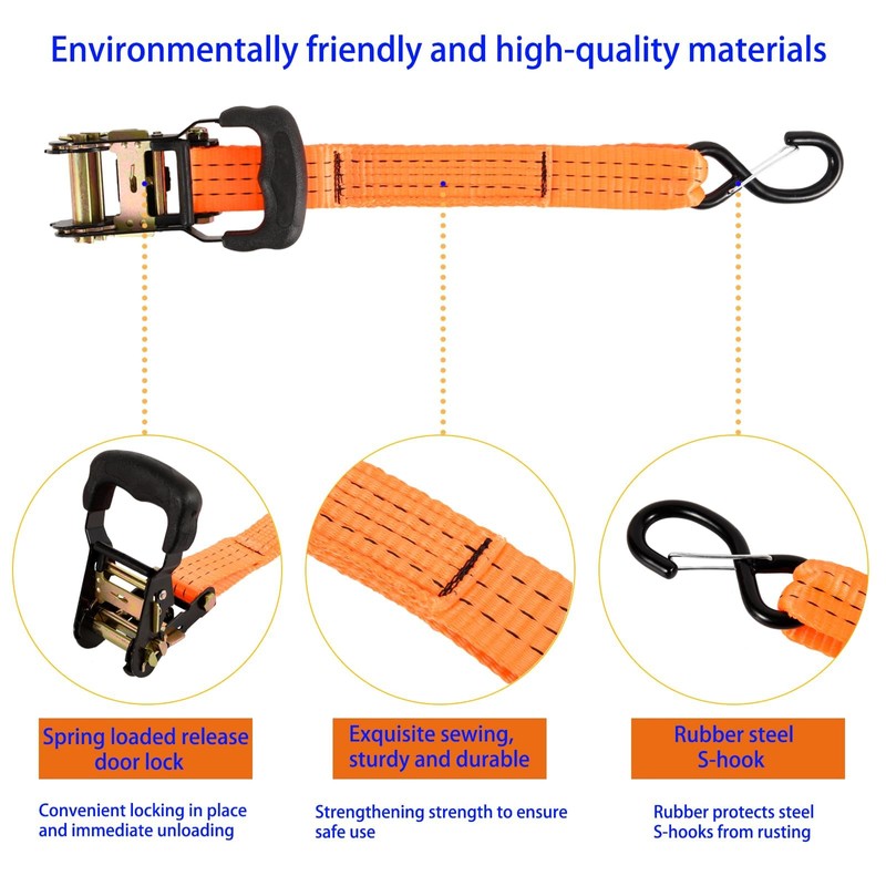 Jet Ski Ratchet Strap,3 Point Tie Down Strap for Jet