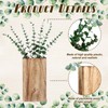 Marsui 4 Pack Wood Wall Planter Vase with Artificial Eucalyptus