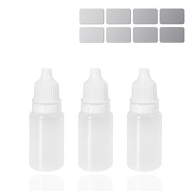 Set of 3 Clear Contact Fixtures, Contact Lens Case, Divider Bottle, Easy to Carry for Business Trips,, 3pcs Clear, Small, Stylish