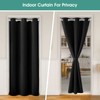 HOMEIDEAS Black Doorway Curtains Privacy, Grommet Closet Curtain for Bedroom,