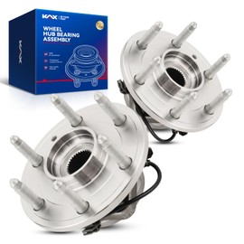 KAX 515096 Pair Front Wheel Hub Bearing Compatible with 2007-2014 GMC Yukon XL 1500 5.3L 4WD,6 Lug W/ABS