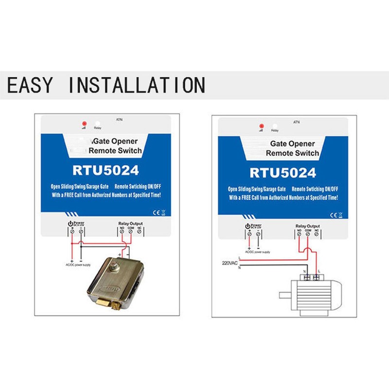 GSM Gate Opener Remote Switch RTU5024 4G Support Standard SIM
