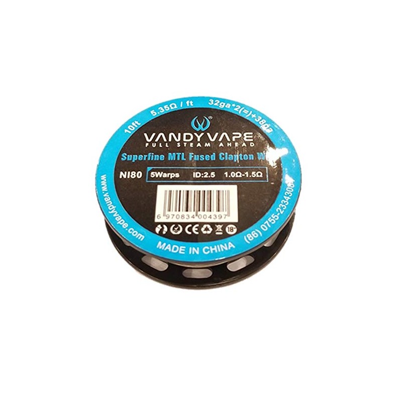 VANDY VAPE Superfine MTL Fused Clapton Wire 32 Gauge Series