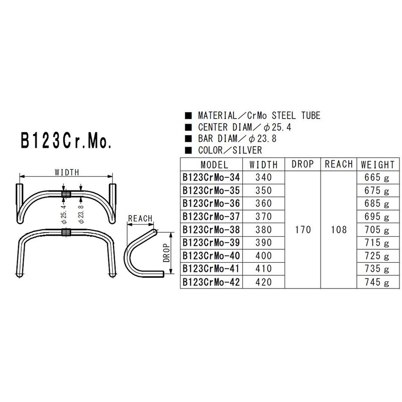 Nitto B123 B123CrMo-34 Diameter 1.0 inches (25.4 mm), 1.0 inches