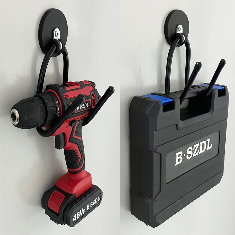 Pmsanzay 2 Pack Power Drill Tool Organizer Holder,Magnetic Tool Holders,Garage